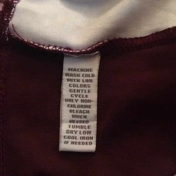 NWOT “LBH” Maroon Tennis skirt pink polka Small - Picture 5 of 8